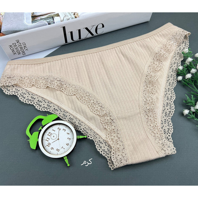 شورت اسلیپ نخی زنانه میسپل مدل لبه تور کبریتی کد SH-022
