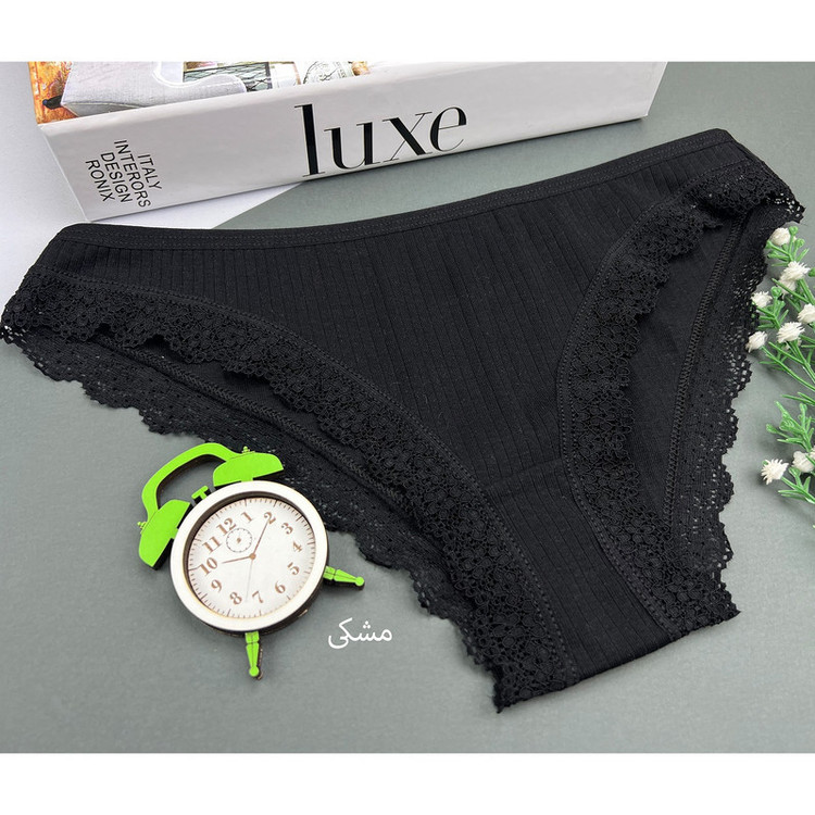 شورت اسلیپ نخی زنانه میسپل مدل لبه تور کبریتی کد SH-022