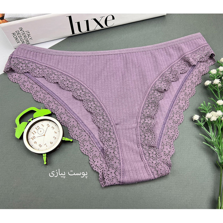شورت اسلیپ نخی زنانه میسپل مدل لبه تور کبریتی کد SH-022