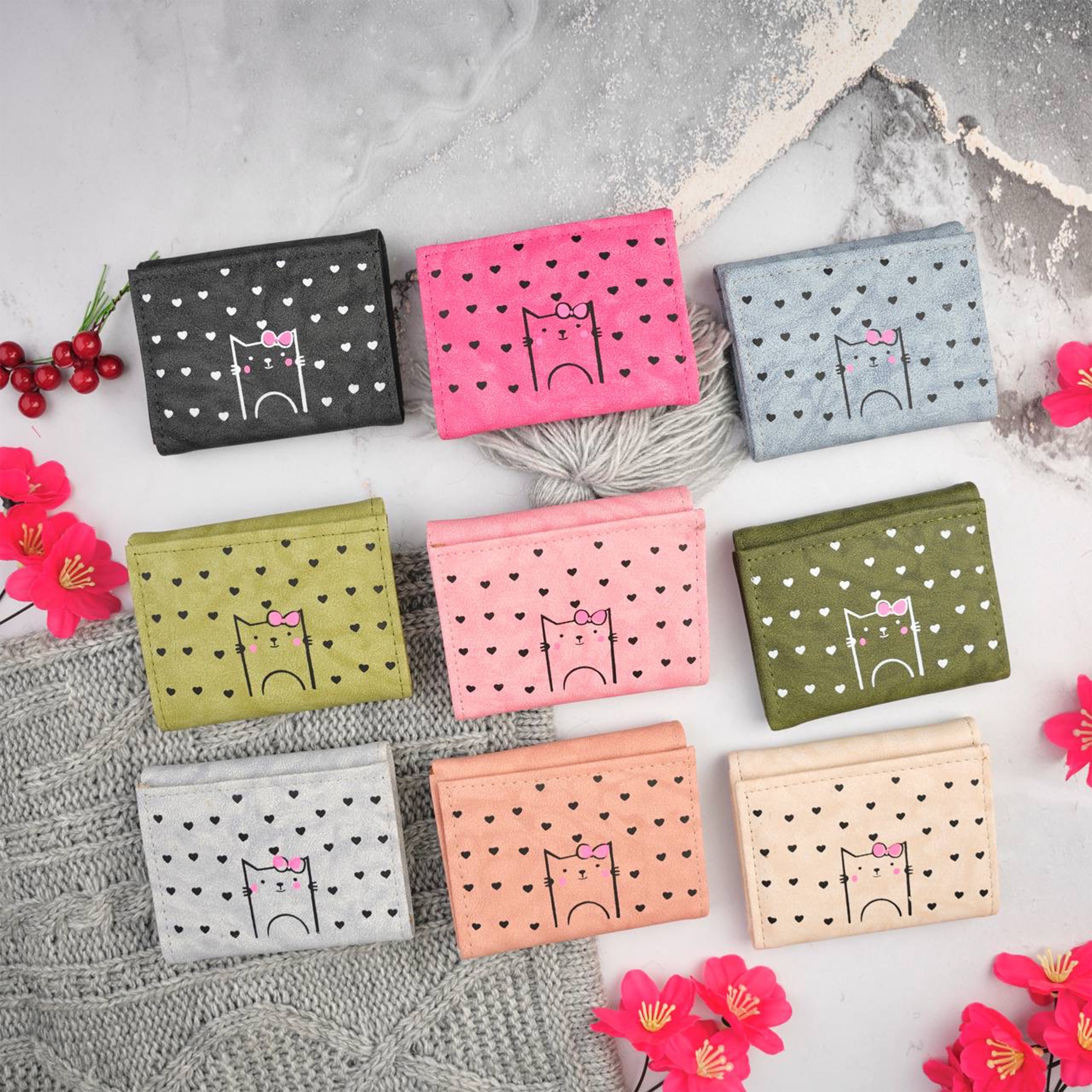 کیف پول زنانه مدل گربه کد KZD-0225