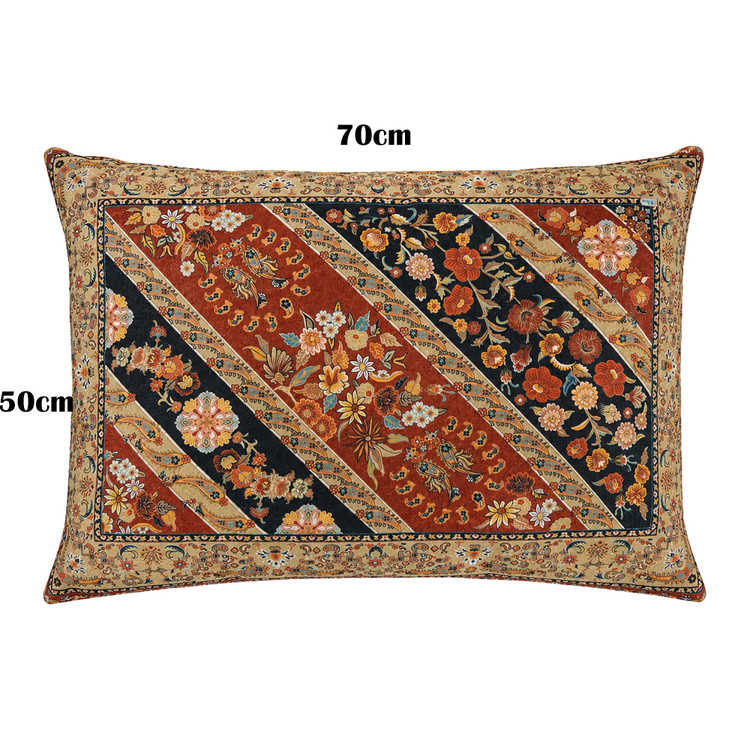 روبالشی مدل مخمل پورشه طرح ترمه کد ROB-0063 سایز 50*70 سانتی متر بسته دو عددی