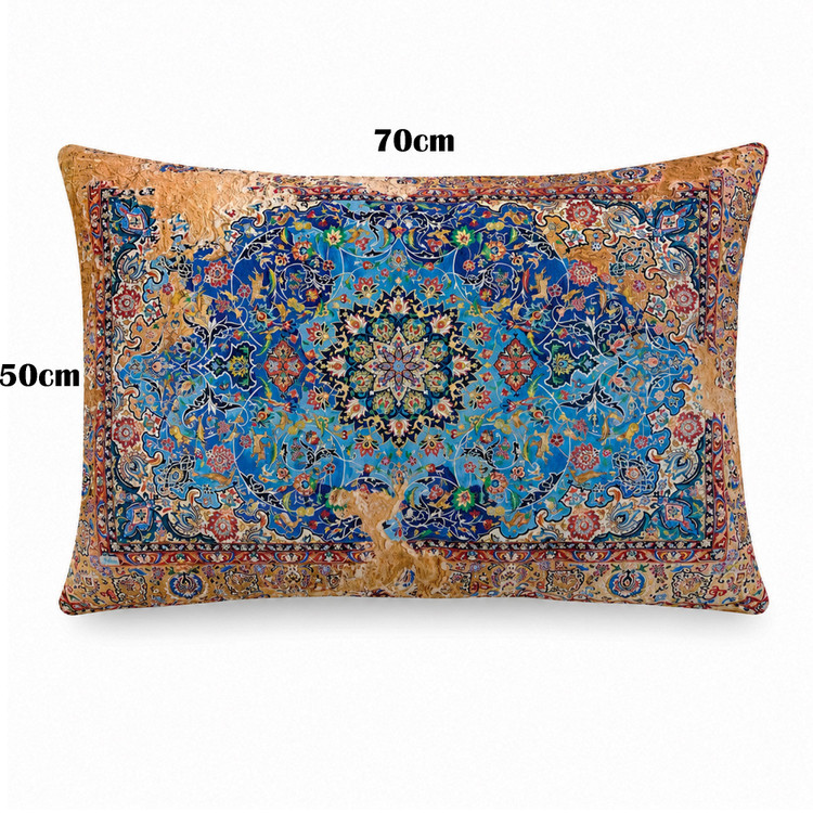 روبالشی مدل مخمل پورشه طرح کتیبه کد ROB-0064 سایز 50*70 سانتی متر بسته دو عددی