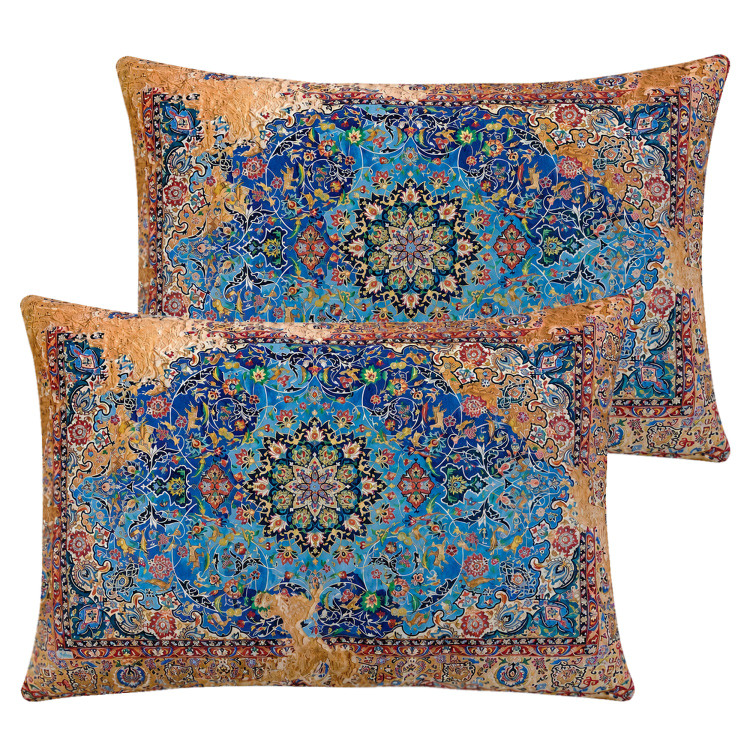 روبالشی مدل مخمل پورشه طرح کتیبه کد ROB-0064 سایز 50*70 سانتی متر بسته دو عددی